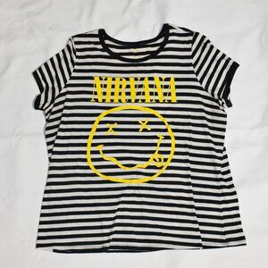 Torrid Nirvana Striped Ringer Tee Size 2(18-20)
